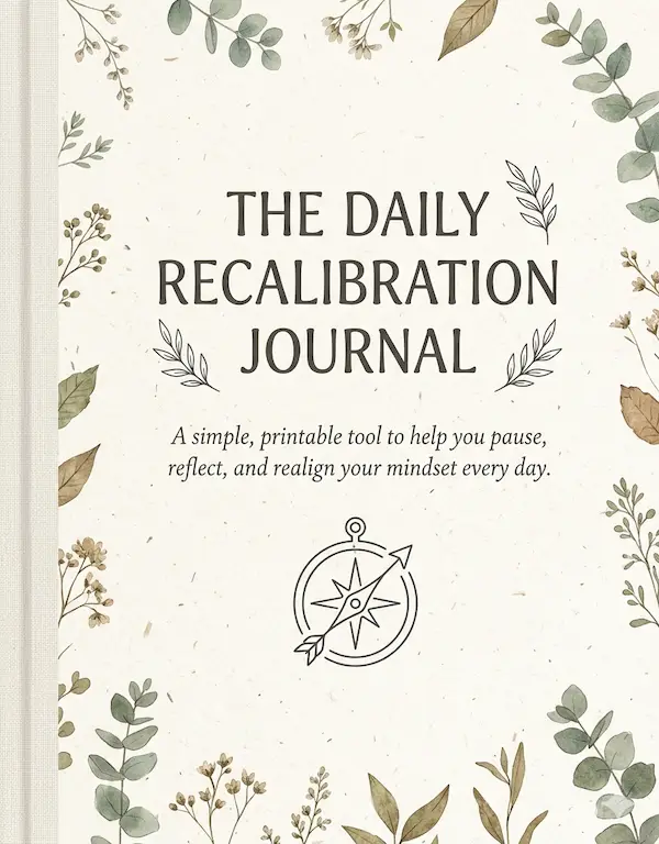 30 day recalibration journal for mindset reset clarity and personal growth free guided journal download